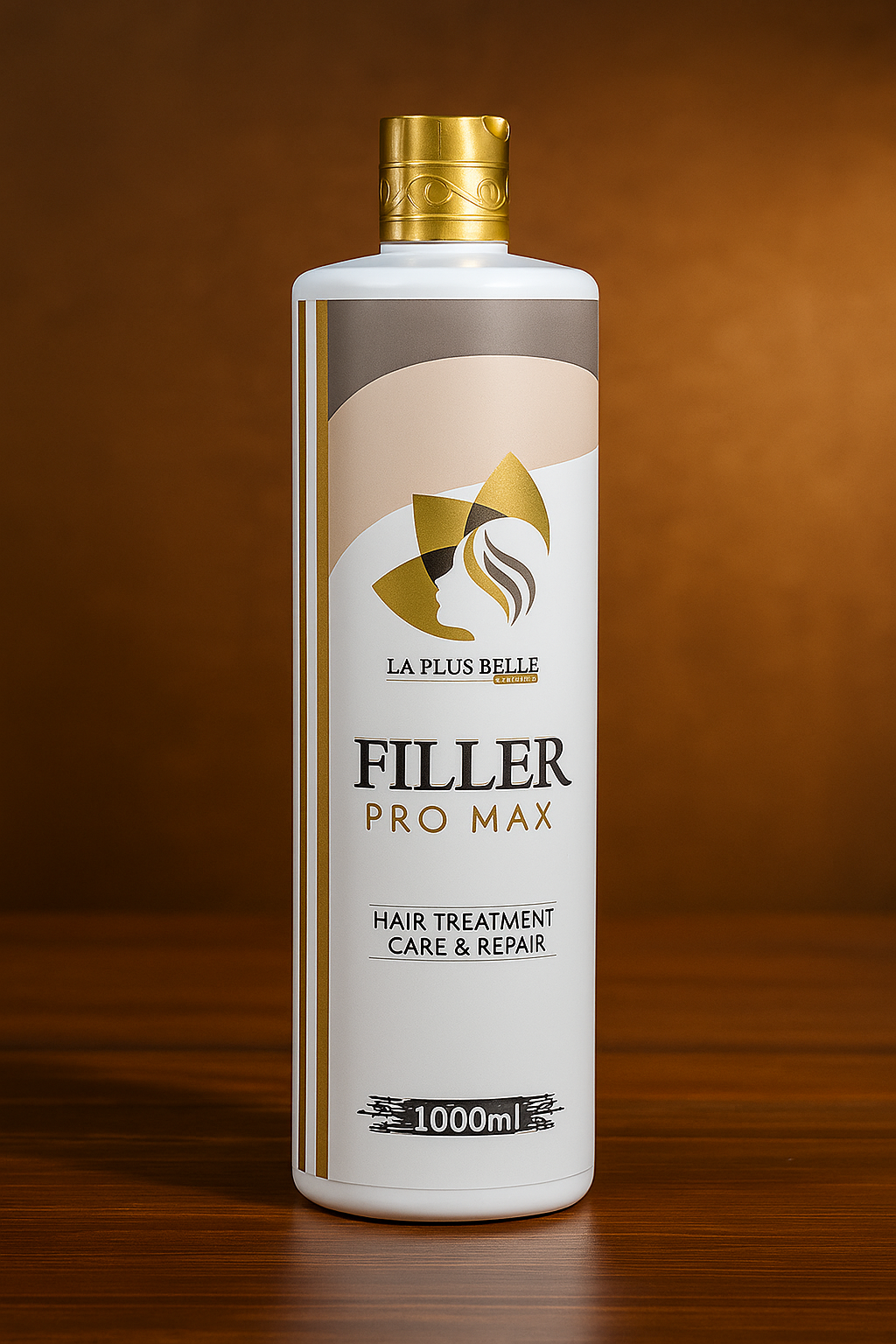 LA PLUS BELLE FILLER PRO MAX Soin et Réparation Capillaire original, flacon de 1000 ml.